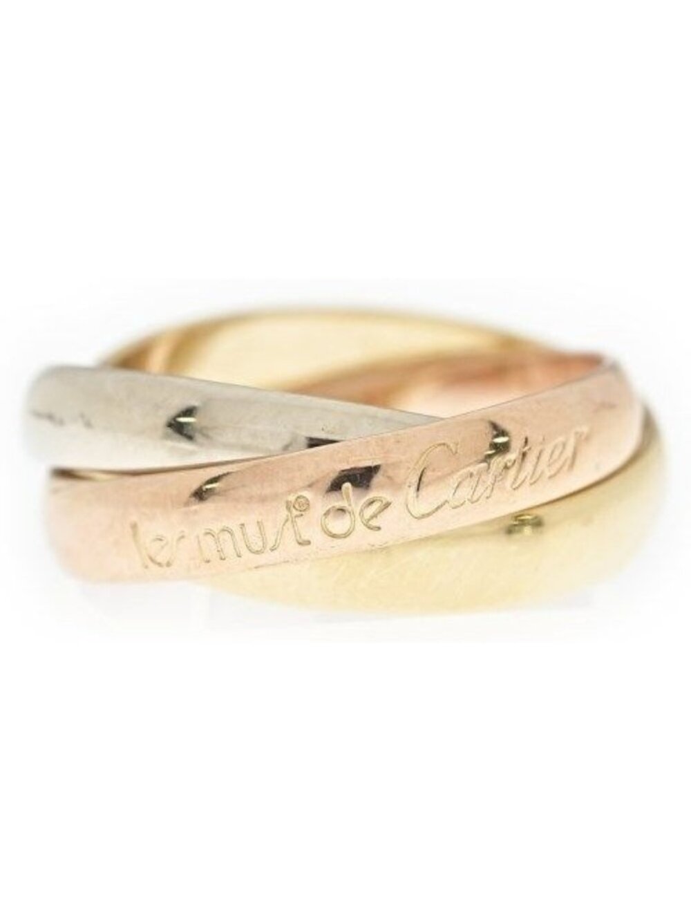 Cartier Trinity Ring Classic 18k Yellow Gold 750 18k White 750 18k Pink New
